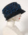 0404DMV Demi, velour finished felt, black with navy