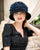0404DMV Demi, velour finished felt, black with navy