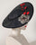 0409PRPL Platter, Paglina braid, black with red