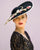 0409PRPL Platter, Paglina braid, black with tea