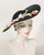 0409PRPL Platter, Paglina braid, black with tea