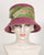0415DMV Demi, velour finished felt, antique rose with chartreuse