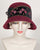 0415GAV Gemma, velour finished felt, burgundy with black