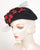0639MGV Margo, velour, black with scarlet