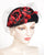 0639MGV Margo, velour, black with scarlet