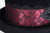 0652RDV Roll Brim Derby, velour, black with multi