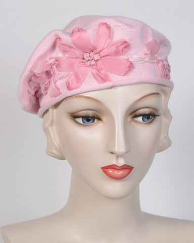 0795SBC Small Beret, cotton, pink