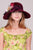 0835HLV Helena, velour, burgundy with multi