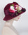 0835HLV Helena, velour, burgundy with multi