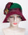 0869ADV Andrea, velour, emerald/burgundy
