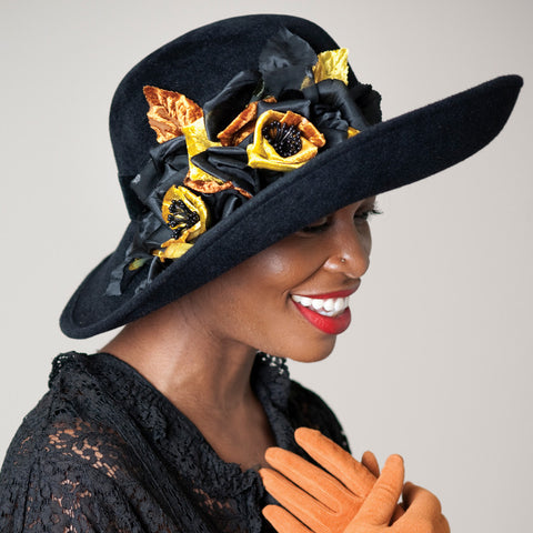 4185KAV Kayla, black w/old gold