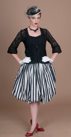 7234DHSI Doll Hat, black with tea