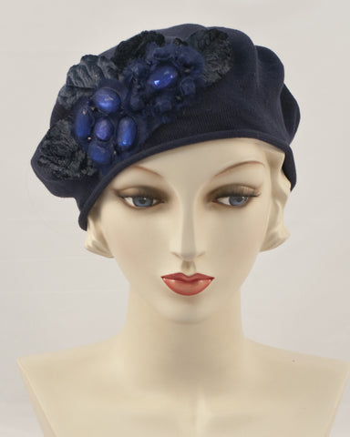 0953SBC Small Beret, navy