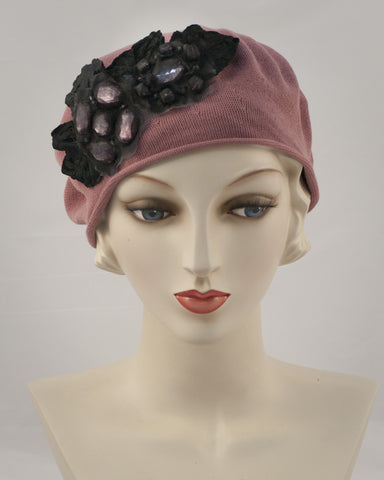 0953SBC Small Beret, dusty rose