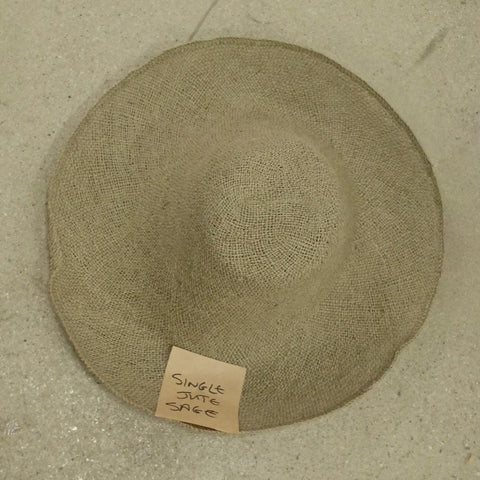 SJC201 Jute capeline, sage, one dozen(12)